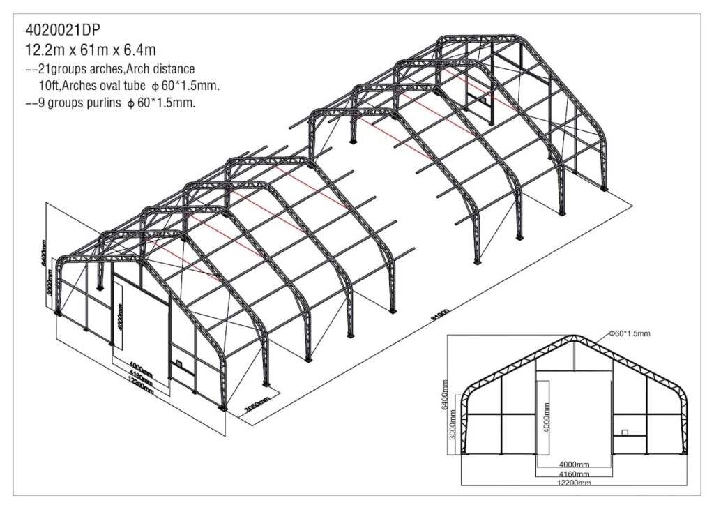 2m x 61m x 6